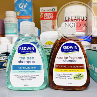 Dầu gội chống gàu, nấm, giảm nhờn Redwin Shampoo Coal Tar / Tea tree Úc