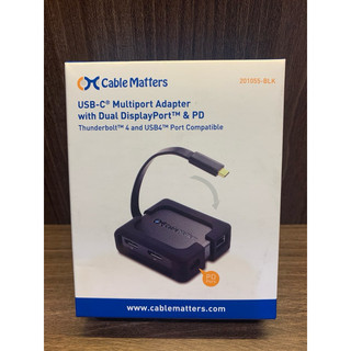 Hub cable matters usb-c 6-1 xuất dual 4k displayport & pd