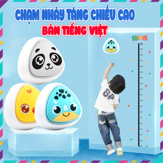 Bộ chạm nhảy tăng chiều cao kèm thước đo phiên bản Tiếng Việt có nhạc và đèn cho bé trai và bé gái phát triển thể chất