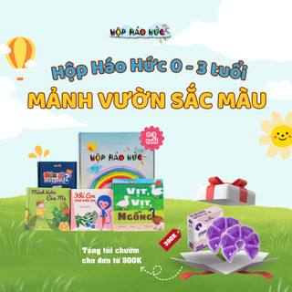Hộp Háo Hức Mảnh vườn sắc màu cho bé 0-3 tuổi, gồm 3 sách thiếu nhi và trò chơi Màu gì đây nhỉ?