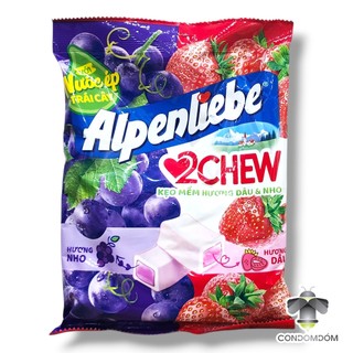 Gói 220.5gr kẹo Alpenliebe 2chew hương dâu & nho - kẹo mềm