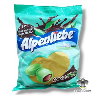 Gói 240.7gr viên Kẹo Alpenliebe Choco Mint Chocomint vỏ bạc hà nhân socola cực ngon
