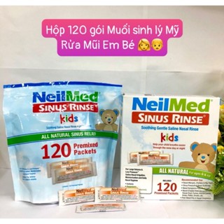 ❤️  Q3   Date 2028  Muối Rửa Mũi Xoang Trẻ Em NeilMed Sachets Kids 2+ Mỹ Hộp 120 gói HỎA TỐC 