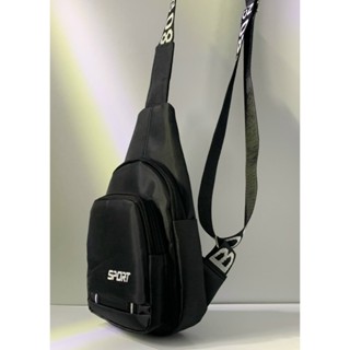 Túi đeo chéo đen, túi đeo ngực thời trang cao cấp dày dặn