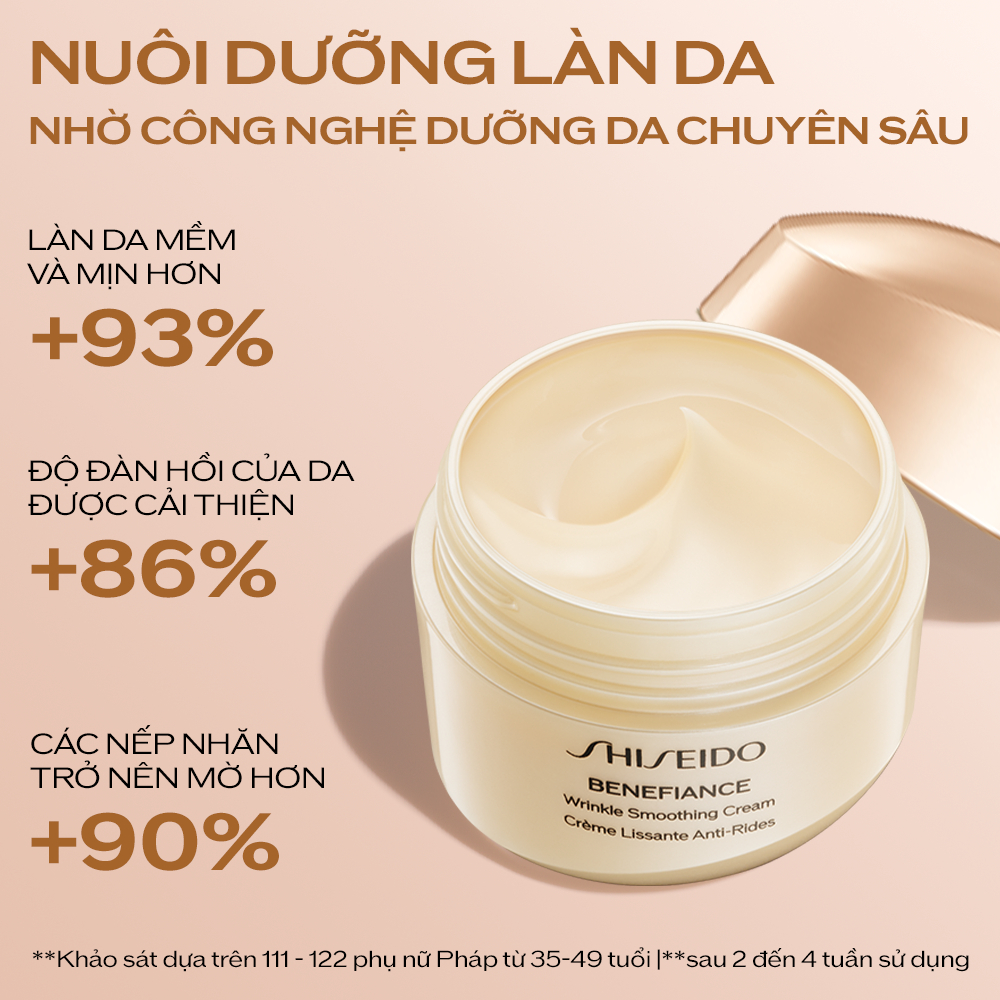 Kem dưỡng da chống lão hóa Shiseido Benefiance Wrinkle Smoothing Cream 30ml