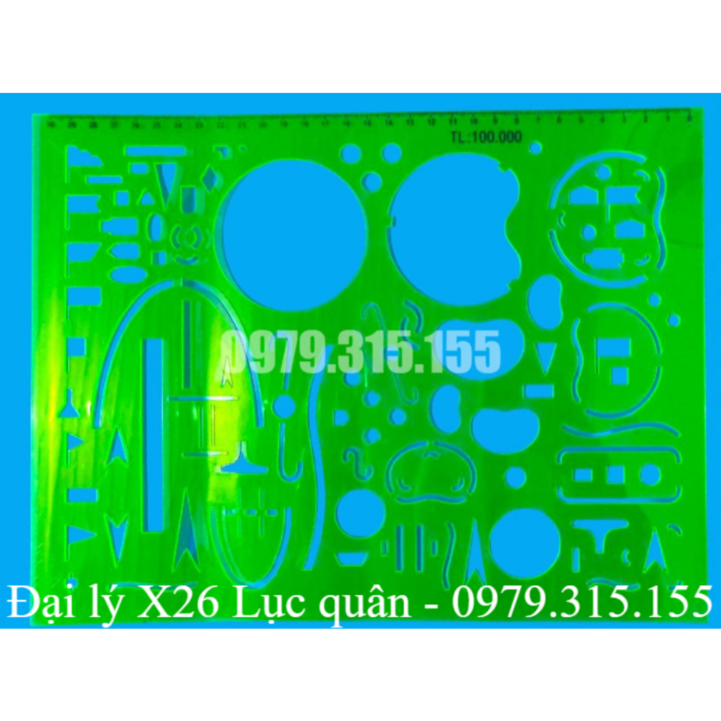Thước chỉ huy tham mưu mẫu 1 (24x32cm)