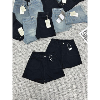 Quần short jeans cạp cao túi trước