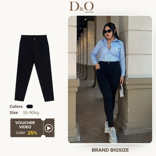 Quần Jean Skinny BigSize 58 - 90kg Quần Bò Nữ Túi Hộp Lưng Cao Trên Rốn Co Giãn 1073