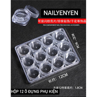 Khay mica 12 ô đựng đá phụ kiện