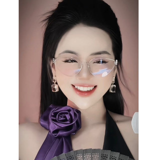 Mắt Kính Thời Trang Nữ Lowe Gọng Kính Mắt Mèo Khung Kim Loại Thiết Kế Đầy Cuốn Hút -001