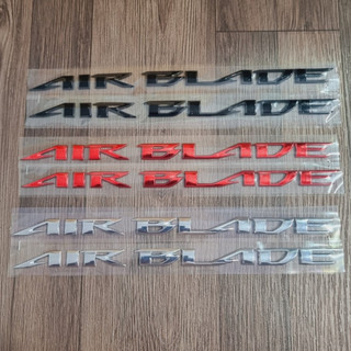 Tem chữ nổi air blade 125, dán xe honda ab đời 2013, 2014, 2015 chất liệu nhưa cứng mạ crom