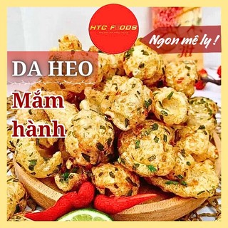 Da heo mắm hành, da heo chiên giòn xốt mắm tỏi ớt, bì lợn chiên giòn, da heo sấy tỏi ớt,đậm vị ,160g/250g/500g,HTC Foods