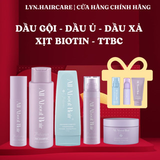 COMBO 5 SẢN PHẨM ALL ABOUT HAIR - OIL TREATMENT - DẦU GỘI - DẦU XẢ - XỊT DƯỠNG BIOTIN - TẨY TẾ BÀO CHẾT DA ĐẦU