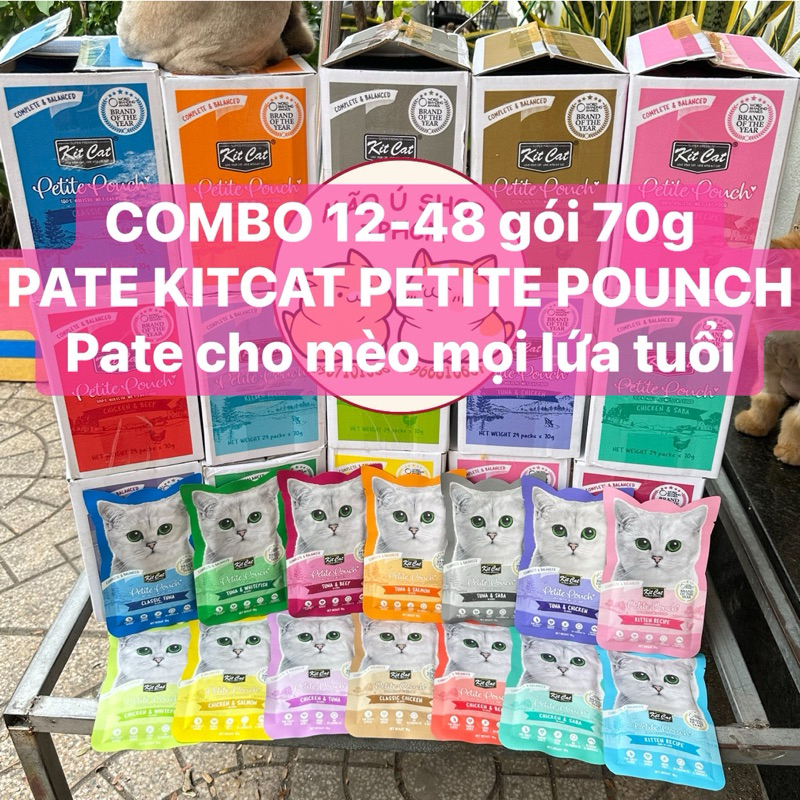 [COMBO 12-48 GÓI 70G] PATE KITCAT PETITE POUCH - PATE CHO MÈO MỌI LỨA TUỔI