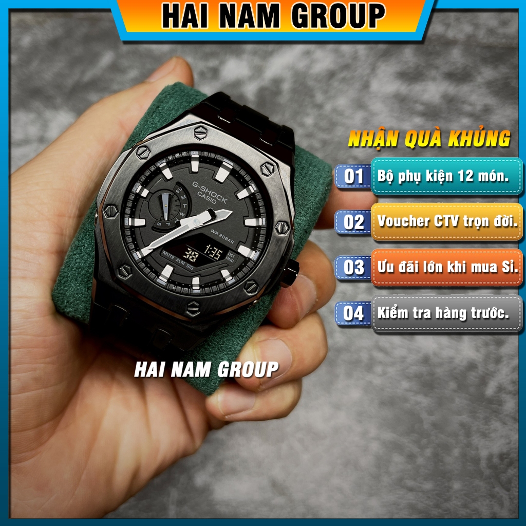 Đồng hồ thể thao nam G-Shock GA-2100-1A Custom Rainbow HNG5017 Full phụ kiện