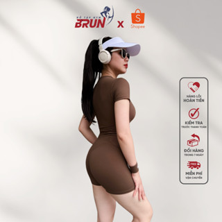[TẶNG ĐỆM+ĐEO TAY] Bộ Tập SEY ROMBER Jumpsuit - Bộ Thể Thao Áo Liền Quần - Thun Lạnh Cao Cấp - BRUN