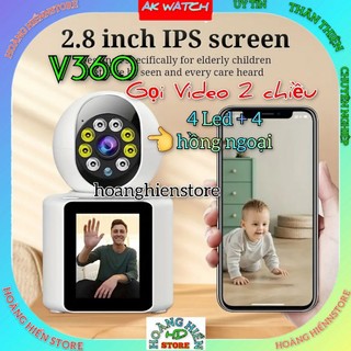 Camera Gọi Video 2 chiều V360 Pro, Màn hình 2.9 inch, có hồng ngoại và đèn led thông minh, kết nối wifi