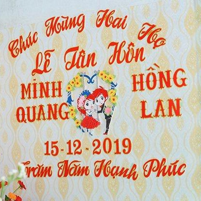 Bộ chữ xốp (râu nhung viền) trang trí đám cưới có keo dán (đọc mô tả sản phẩm)
