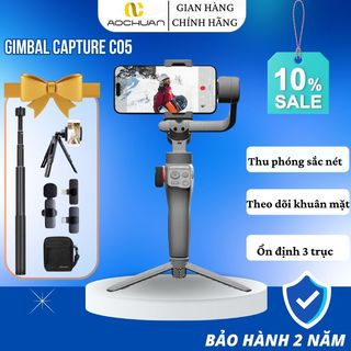 Gimbal Chống Rung CAPTURE C05, Tay cầm chống rung quay phim, Nhận Diện Khuôn Mặt, Hàng cao cấp