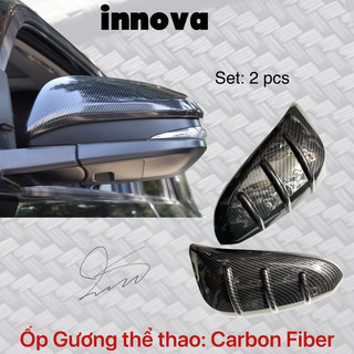 Ốp gương chiếu hậu xe innova carbon dán trang trí 2017-2023 2018 2019 2020 2021 2022