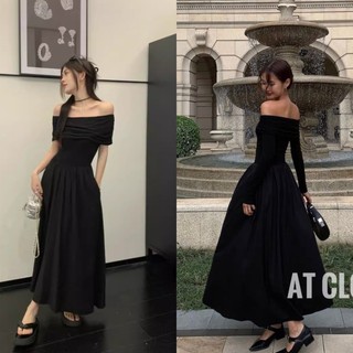 Đầm maxi trễ vai tay dài_ngắn at clothing