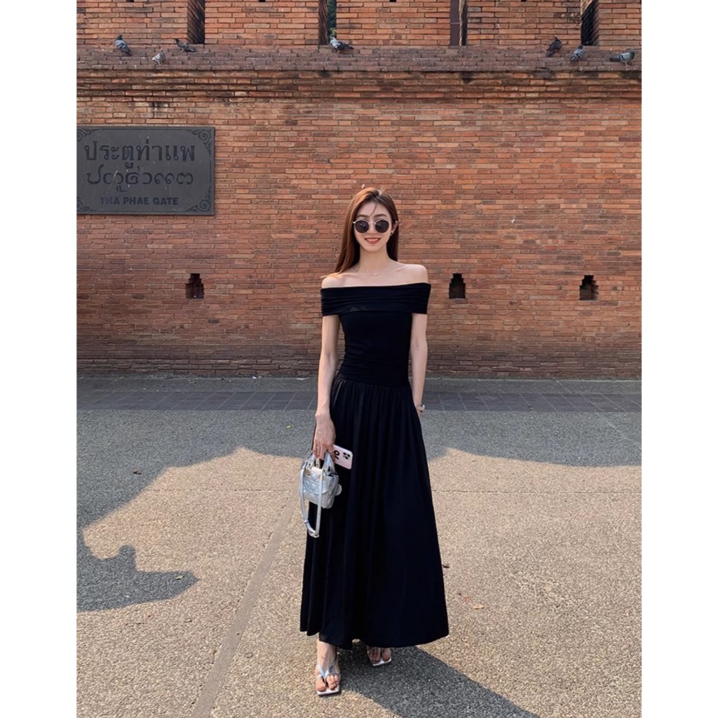 Đầm Maxi Trễ Vai Tay Dài_Ngắn AT Clothing
