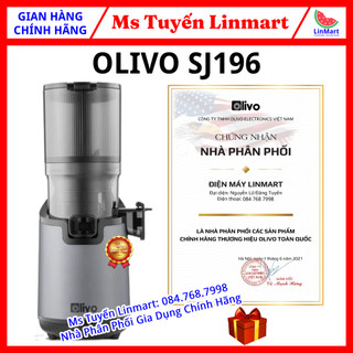 Máy Ép Chậm OLIVO SJ196 Titanium - Bảo Hành 5 Năm - Ép Trái Cây Nguyên Quả - Động Cơ Cao Cấp, Êm Nhất Thị Trường (sj189)