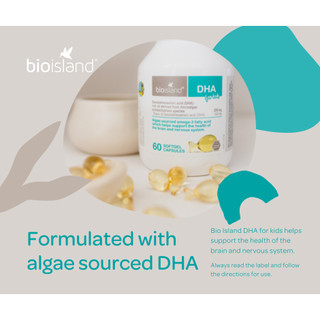 Viên dầu cá dha bio island for kids phát triển trí não cho bé hộp 60 viên Healthy Care extaste