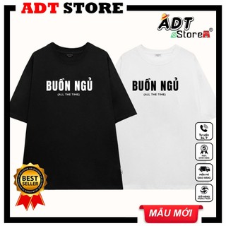 Áo thun meme hài hước áo thun oversize '' buồn ngủ'' full size. | adt studio