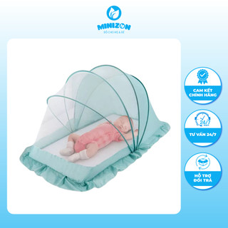 Màn Lưới Chụp Màu Trơn Gấp Gọn Chống Muỗi Mẫu Mới An Toàn Cho Bé | Minizon Kids