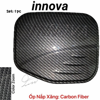 Ốp nắp bình xăng xe innova 2017-2023 carbon dán trang trí 2018 2019 2020 2021 2022