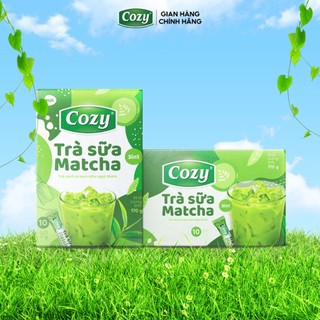 Trà Sữa Matcha Cozy Hòa Tan 3IN1 (170gr x 10 gói) Hương Vị Ngọt Thơm, Không Lo Tăng Cân