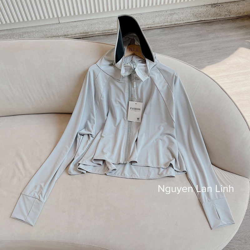 Áo Chống Nắng thun lạnh áo khoác đi nắng chống tia UV kèm mũ rộng vành chất vải mát freesize dáng lửng 2TUNISEX P67 | BigBuy360 - bigbuy360.vn