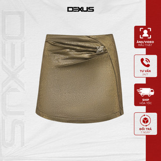 Chân váy ôm a dáng ngắn độc đáo yellow shimmer skirt 𝐃𝐗 𝐃𝐄𝐗𝐔𝐒_dxcv140520