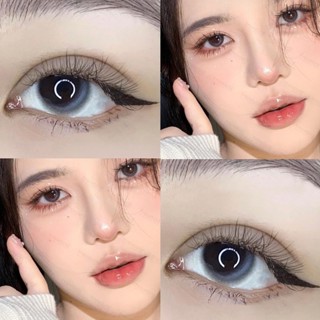 Kính áp tròng lens XÁM filter mặt trăng MOON GRAY giãn ít cận [0-6] Kèm Khay