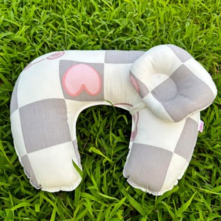 Gối Cho Con Bú, gối hỗ trợ cho con bú, gối chữ C đa năng, gối bú vải Cotton Hàn mềm mịn thoáng mát