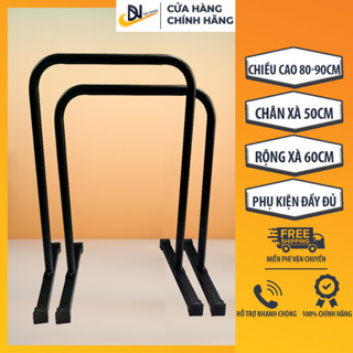 Xà kép mini, parallettes, size 2XL-3XL (Cao 80cm - 90cm ) chính hãng Đại Nhân sơn tĩnh điện, chất liệu thép chắc chắn