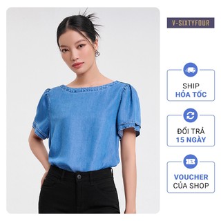 Áo Kiểu Nữ Tay Bèo Tencel. Frill Detail Tencel Shirt V-SIXTYFOUR - 122WD2013F3930