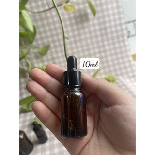 Combo 100 chai thủy tinh 10ml nâu khoen đen đựng serum