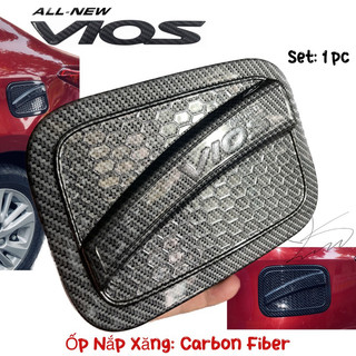 Ốp nắp bình xăng xe vios 2019 2020 2021 2022 2023 2024 2025 carbon fiber