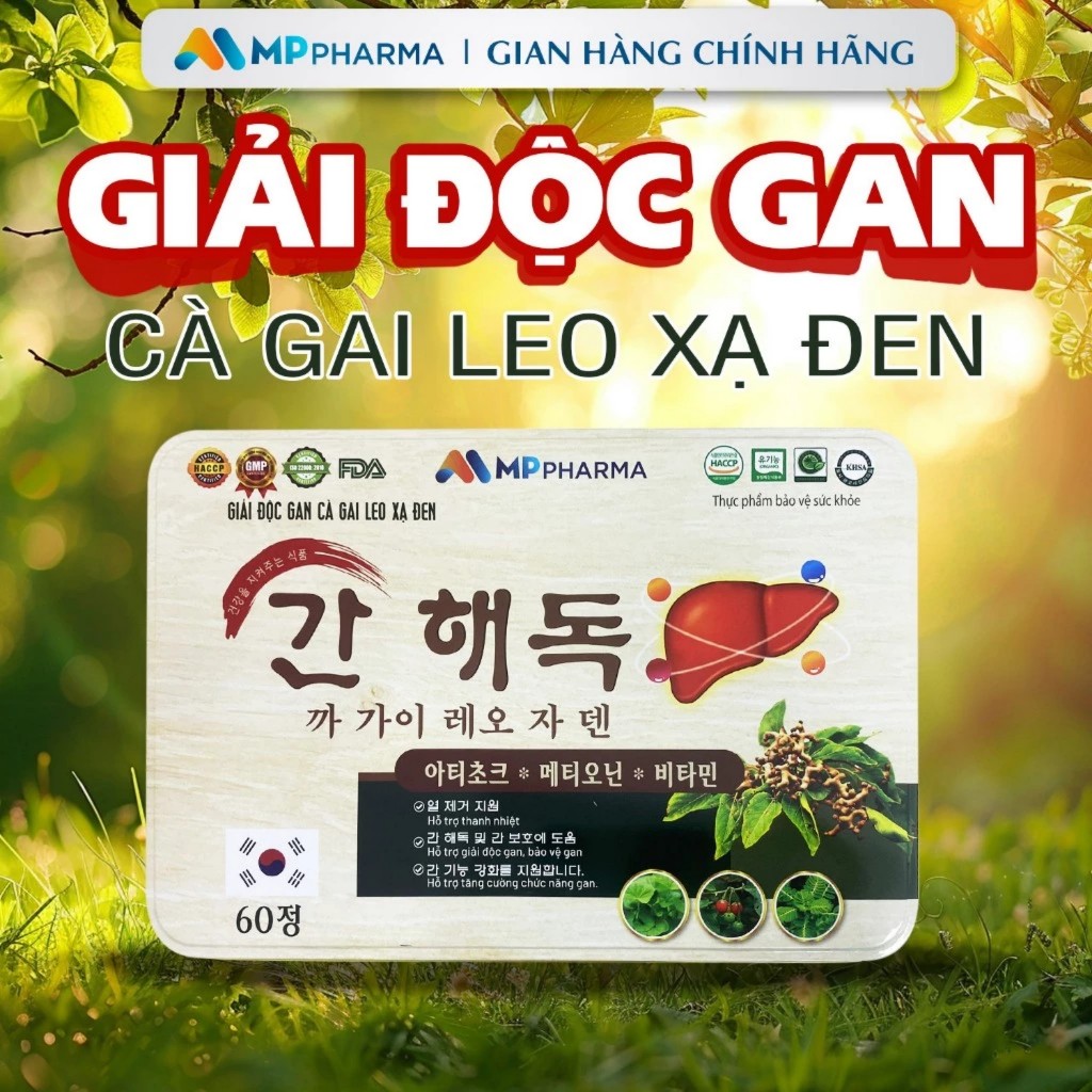 [Mẫu mới 2024] GIẢI ĐỘC Gan Cà Gai Leo Xạ Đen ,thải độc gan, hạ men gan , thanh nhiệt, giảm mụn....