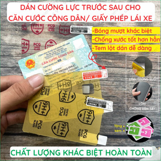 Bộ combo dán bảo vệ trước sau cho thẻ CCCD, CMND (căn cước công dân), giấy phép lái xe (GPLX), Thẻ Card giúp luôn mới