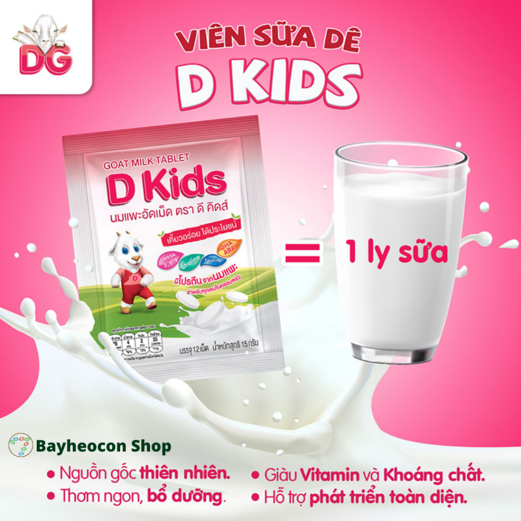 1 Gói Kẹo Sữa Dê Cô Đặc D Kids (15g)