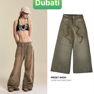 QUẦN BAGGY JEANS ỐNG RỘNG LOE THẮT LƯNG FORM TO UNISEX NAM NỮ PHONG CÁCH SANG CHẢNH NEW - DUBATI FASHION