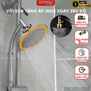 Vòi Sen Tăng Áp Bát Lớn Xoay 360 Độ VSBL184, Vòi Sen Nóng Lạnh, Vòi Sen Tắm Đứng