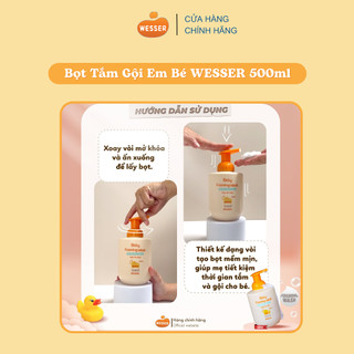 Bọt tắm gội em bé Wesser 500ml ( Nhập khẩu Hàn Quốc )