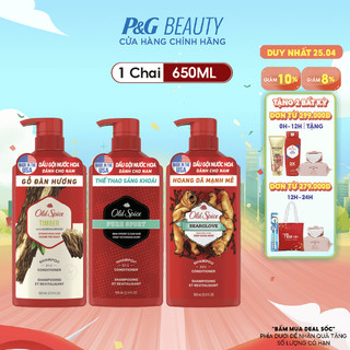 Dầu Gội - Xả 2in1 OLD SPICE Hương Nước Hoa Cho Nam Chai 650 ML