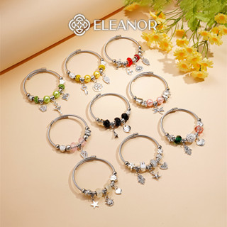 Vòng tay nữ titan Eleanor Accessories dạng kiềng charm pandora đính đá phụ kiện trang sức 6055