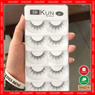 Mi giả tự nhiên Kun 07 5 cặp cao cấp chuyên dùng cho makeup