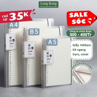 Sổ còng Leng Keng bìa sổ còng A4 A5 B5 binder còng sắt 20 26 30 còng làm sổ tay, sổ ghi chép, take notes, bujo CS0
